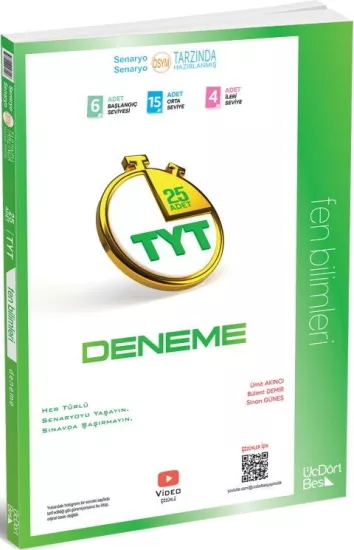 ÜçDörtBeş TYT Fen Bilimleri 25 li Deneme **YENİ**2026