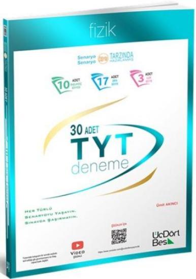 ÜçDörtBeş Yayınları 2024 TYT Fizik 30 Deneme