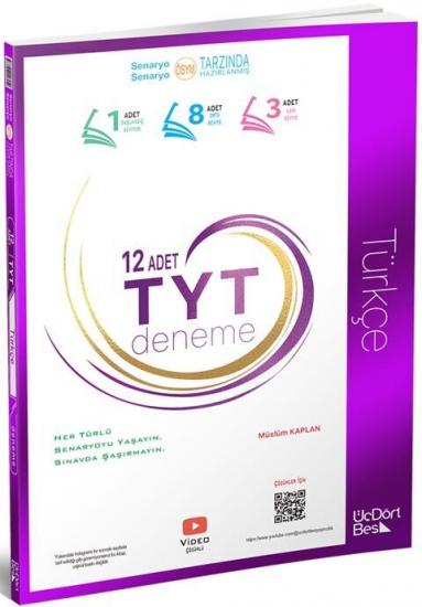 2024 Üç Dört Beş Yayınları TYT Türkçe 12 li Deneme