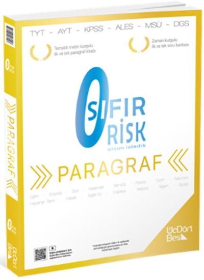 345 ÜçDörtBeş - Paragraf Sıfır Risk -GÜNCEL BASKI 