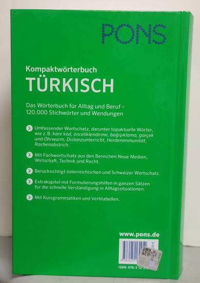 PONS Kompaktwörterbuch Türkisch - Türkisch-Deutsch / Deutsch-Türkisch