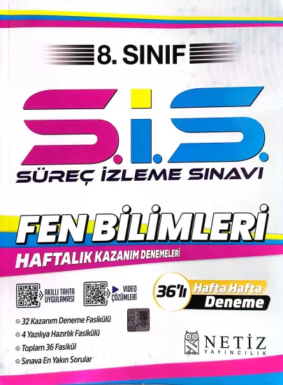 Netiz 8.Sınıf Fen Bilimleri Sis Süreç İzleme Sınavları ( Haftalık Kazanım Denemeleri)