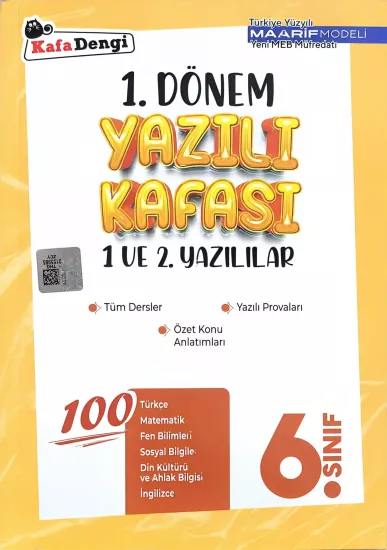 KAFADENGİ 1.DÖNEM YAZILI KAFASI 6.SINIF 1 VE 2 .YAZILILARI 2025-2026 YENİ MÜFREDAT