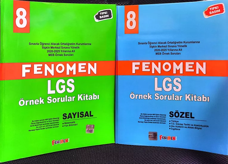 Fenomen Yayınları Fenomen 8 MEB Sayısal ve Sözel Örnek Sorular 2026
