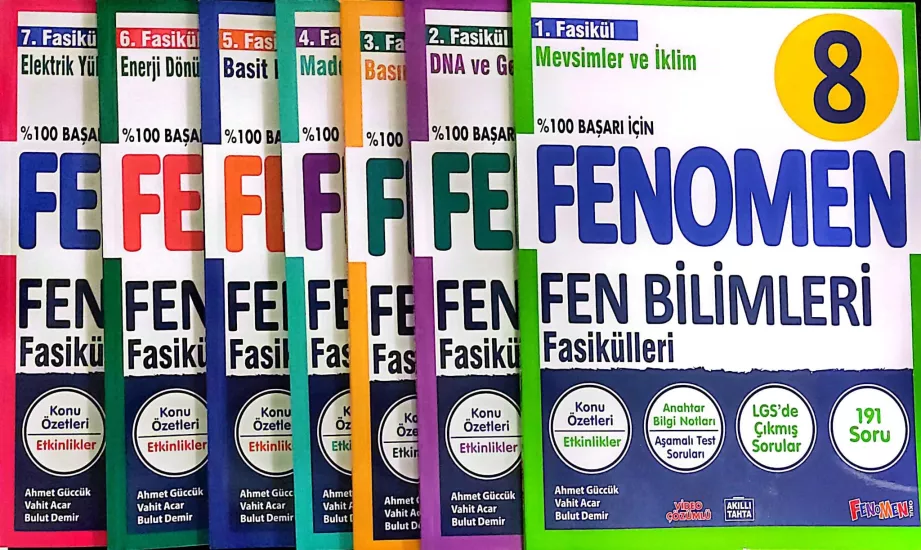 Fenomen 8. Sınıf FEN BİLİMLERİ FASİKÜL SETİ (1-2-3-4-5-6-7) SAYILAR) 2026-2027 **YENİ**