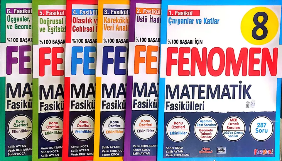 Fenomen Okul Yayınları 8. Sınıf Matematik Seti (1-2-3-4-5-6)