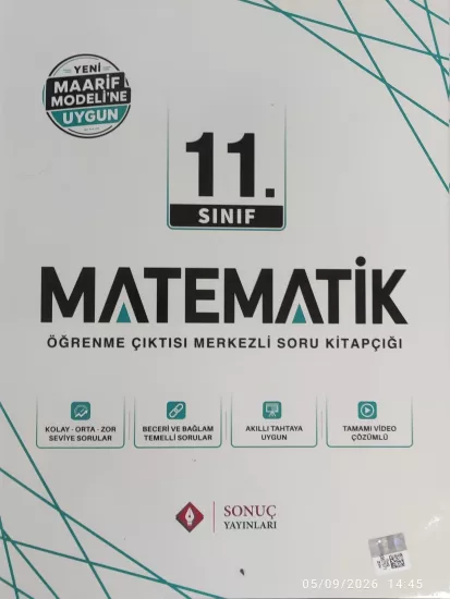 Sonuç Yayınları 11. Sınıf Matematik Maarif Modele Uygun Modüller Set 2027