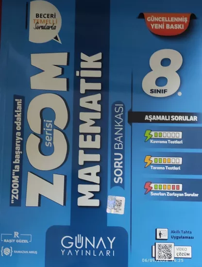 Günay Yayınları 8. Sınıf LGS Matematik Yeni Zoom Serisi Soru Bankası