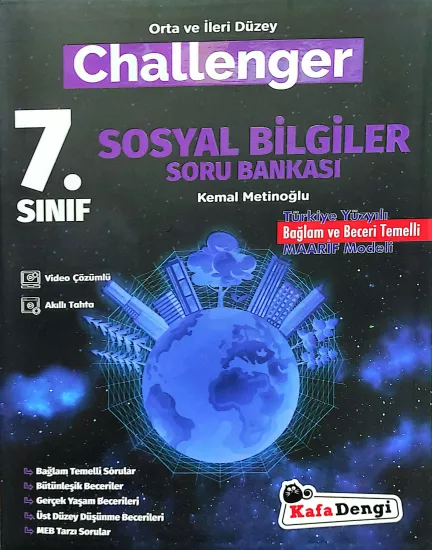 Kafa Dengi 7.Sınıf Challenger Sosyal Bilgileri  Soru Bankası (Tümü Video Çözümlü)