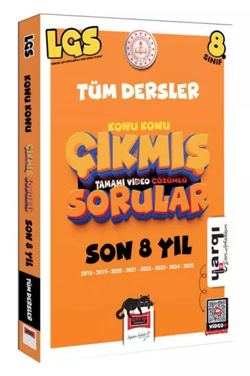 Yargı Ders Arkadaşım 8.Sınıf LGS 2018-2025 Tüm Dersler Konu Konu Son 8 Yıl Çıkmış Sorular