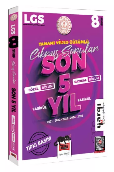 Yargı Ders Arkadaşım 8.Sınıf LGS 2021-2025 Tüm Dersler Fasikül Fasikül Tıpkı Basım Son 5 Yıl Çıkmış Sorular