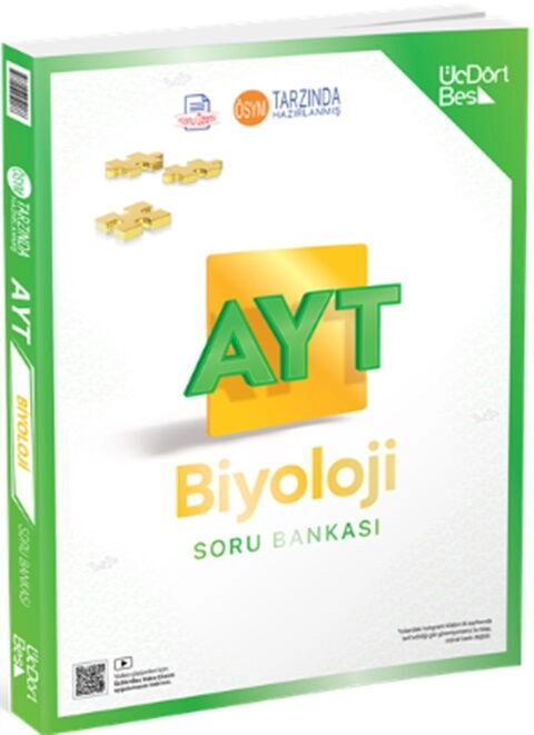 ÜçDörtBeş  345 - AYT Biyoloji Soru Bankası- GÜNCEL BASKI 