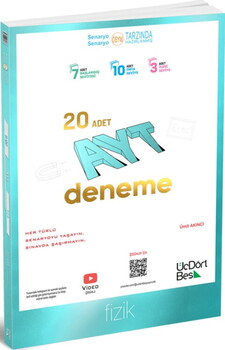 ÜçDörtBeş Yayınları AYT Fizik 20 Deneme 