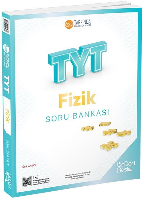ÜçDörtBeş TYT Fizik Soru Bankası GÜNCEL BASKI 