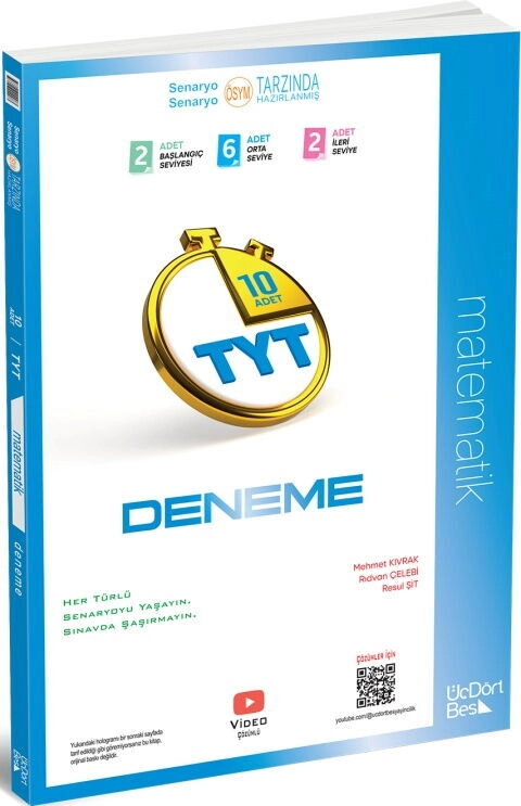 ÜçDörtBeş Yayınları TYT Matematik 10 lu Deneme **YENİ** 2026