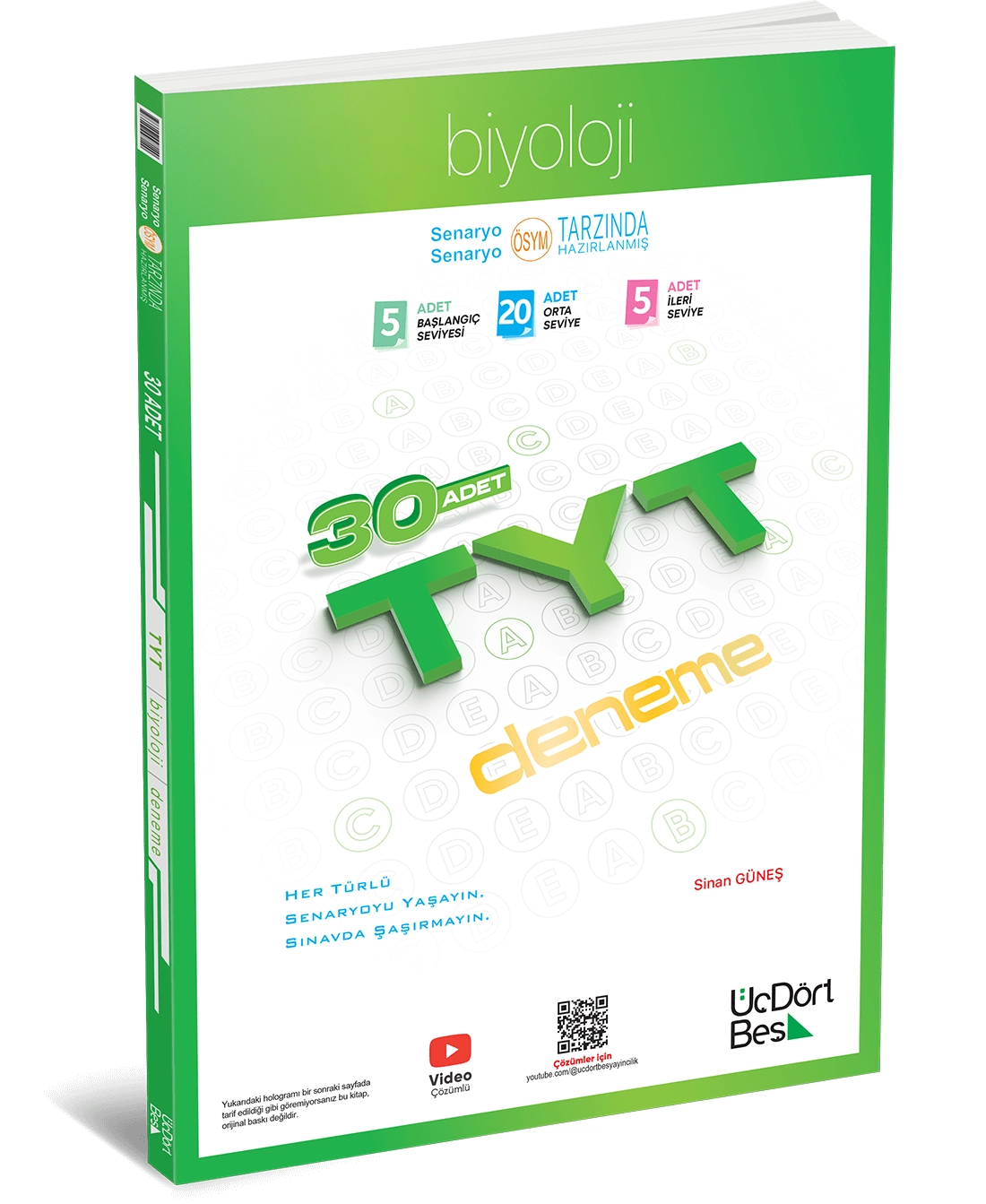 ÜçDörtBeş Yayınları TYT Biyoloji 30 Deneme **YENİ**