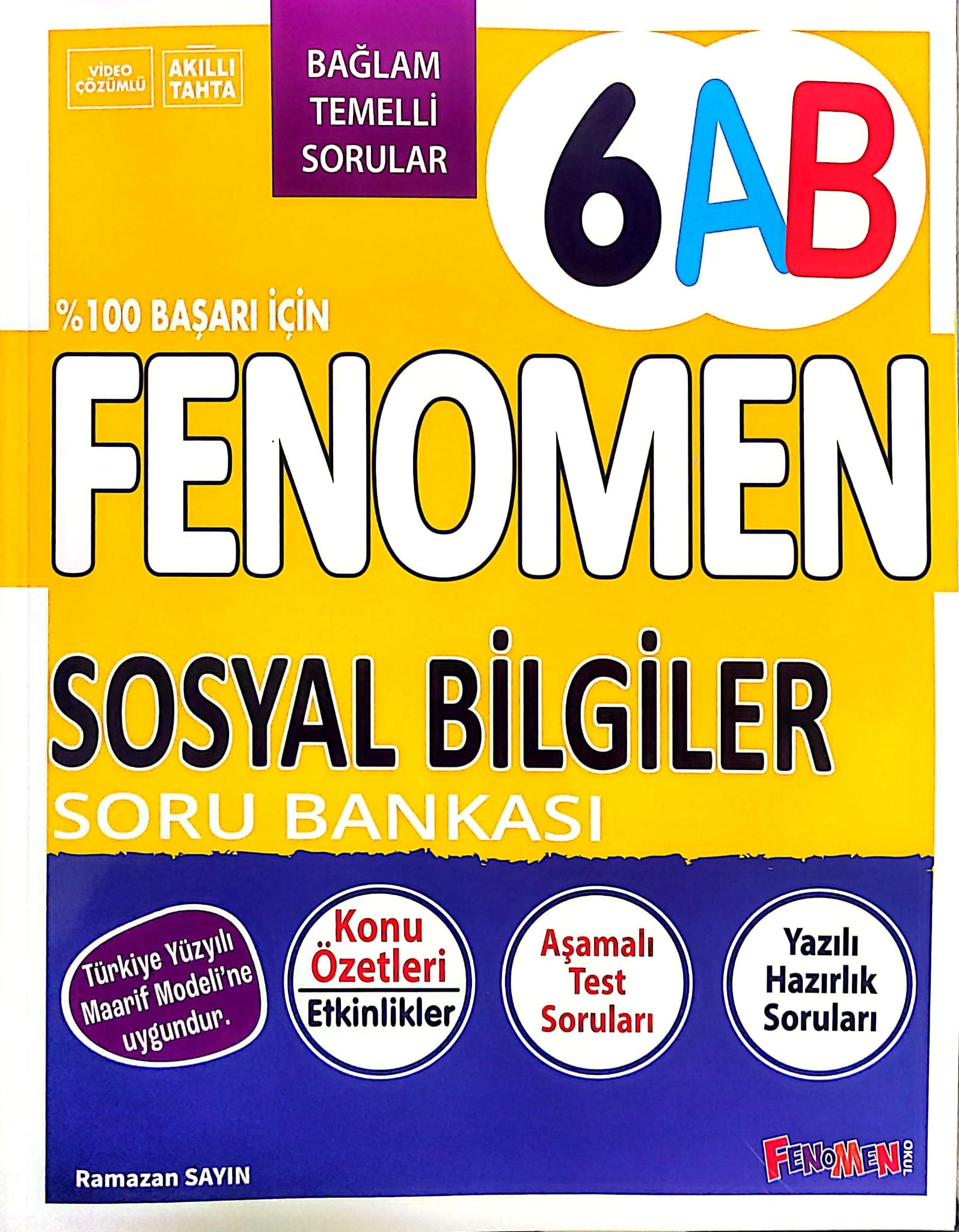 Fenomen Okul Yayınları 6. Sınıf Sosyal Bilgiler A ve B Soru Bankası