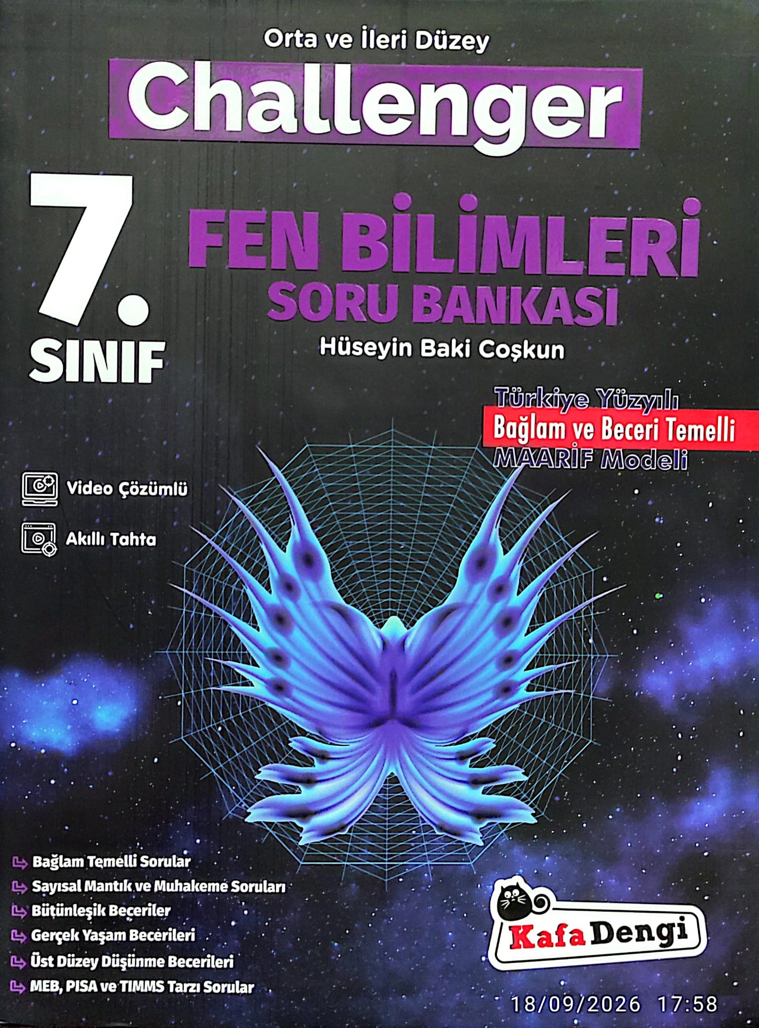 Kafa Dengi 7.Sınıf Challenger Fen Bilimleri Soru Bankası (Tümü Video Çözümlü)