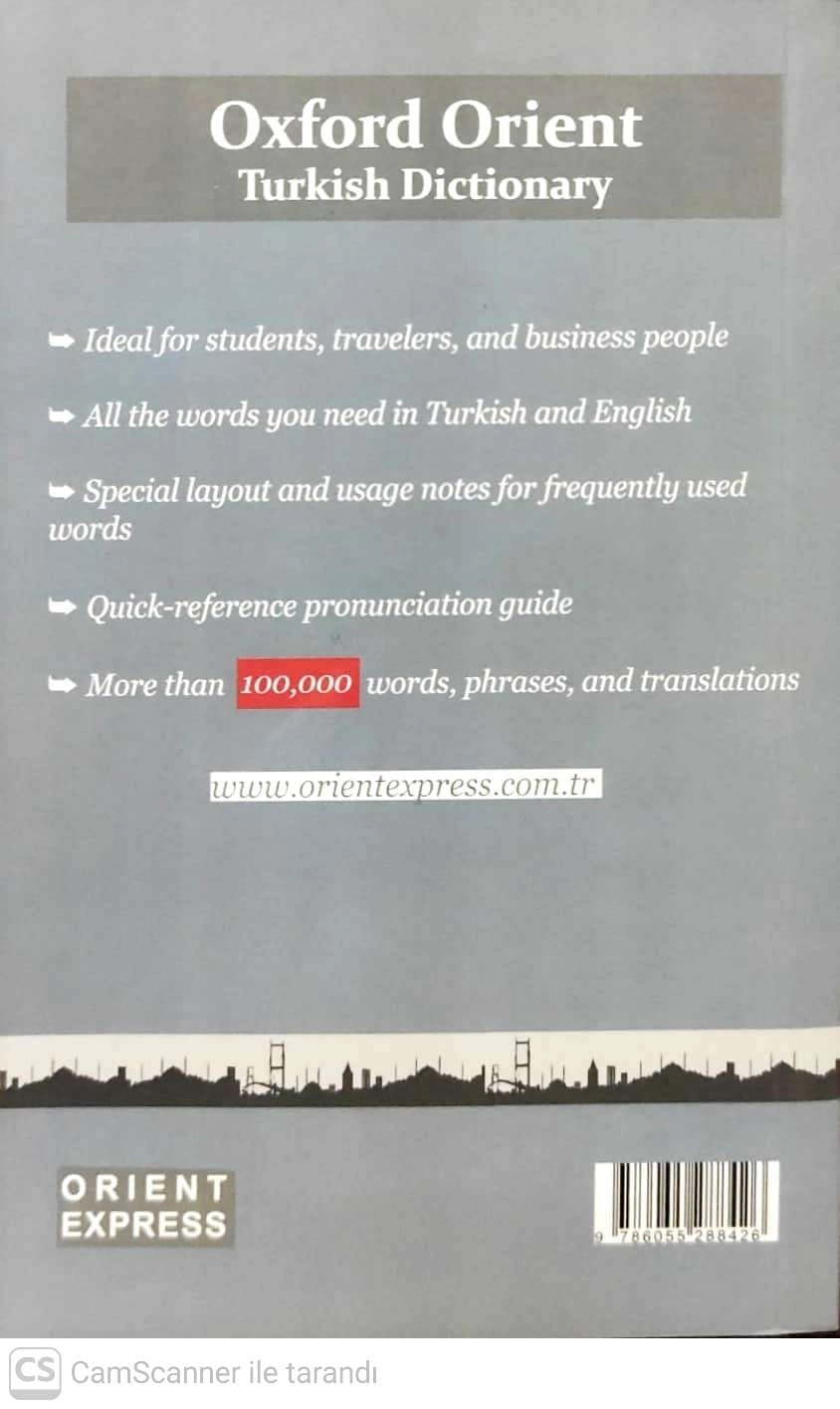 Oxford Yayınları Orient Turkish Dictionary Türkçe Ingilizce Ingilizce Türkçe