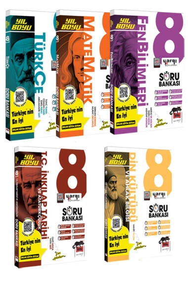 YARGI DERS ARKADAŞIM 8.SINIF LGS YIL BOYU SERİSİ 5 KİTAPLIK SET